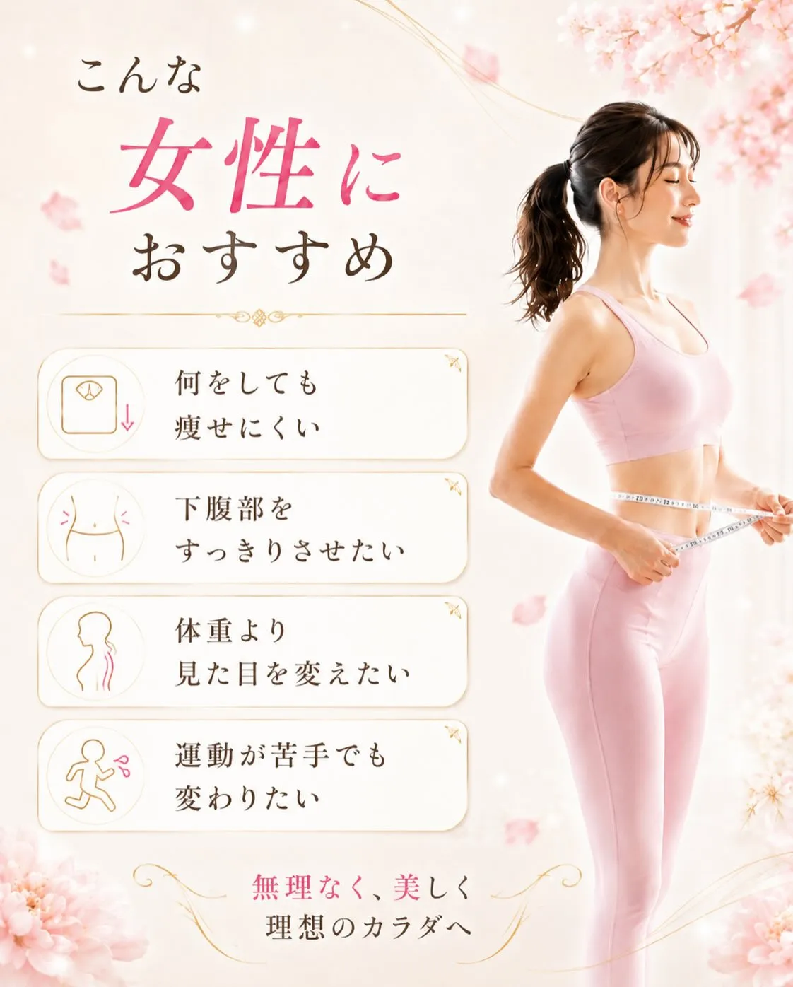 体重だけを落とすのではなく、